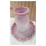 Fenton Burmese Fairy Lamp and Vintage Glasssware