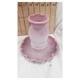 Fenton Burmese Fairy Lamp and Vintage Glasssware