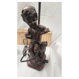 Mary Gregory Vase, Mini Oil Lamp, Bird Feeder