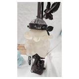 Mary Gregory Vase, Mini Oil Lamp, Bird Feeder