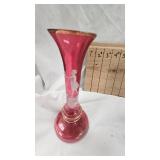 Mary Gregory Vase, Mini Oil Lamp, Bird Feeder