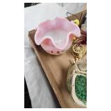 Fenton Bowl and Misc Vintage Easter and Minis