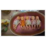 Fenton Bowl and Misc Vintage Easter and Minis