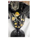 Hand Painted Fenton Glass Basket as Pictured