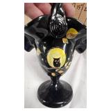 Hand Painted Fenton Glass Basket as Pictured