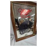 Miller High Life Bar Mirror-Black Bear