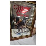 Miller High Life Bar Mirror-Timber Wolf