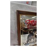 Miller High Life Bar Mirror-Timber Wolf