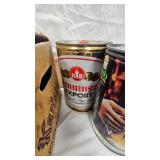 Lot of 2 Beer Cases and Tins as Pictured, Pfeiffers and Karsbrau