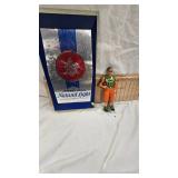 Anheiser Busch Natural Light Sign and Antique Bourban Figure