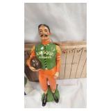 Anheiser Busch Natural Light Sign and Antique Bourban Figure