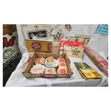 Various Vintage Beer Case Carriers and Coasters