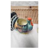 Turkey Planters and Dish, and Pitcher