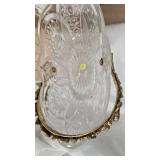 Lighthouse Lamp, Vintage Plates, Handled Glass Basket