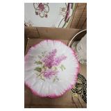 Lighthouse Lamp, Vintage Plates, Handled Glass Basket