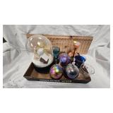 Friendship Balls, Music Box Snowglobe, Hand Blown Pitcher