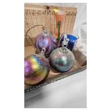 Friendship Balls, Music Box Snowglobe, Hand Blown Pitcher