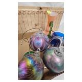 Friendship Balls, Music Box Snowglobe, Hand Blown Pitcher