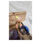 Friendship Balls, Music Box Snowglobe, Hand Blown Pitcher