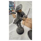 French Spelter Figures, Late 19th Century and Vase