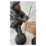 French Spelter Figures, Late 19th Century and Vase