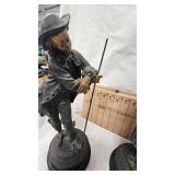 French Spelter Figures, Late 19th Century and Vase