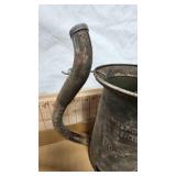 Small Vintage jack, Grease Gun, Pan, Huffman Liquid Oil Dispenser