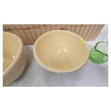Watts Ware Bowls and Vaseline Glass Creamer
