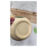 Watts Ware Bowls and Vaseline Glass Creamer