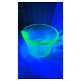 Watts Ware Bowls and Vaseline Glass Creamer