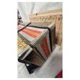 Hohner Pokermark Diotonic Button Accordian, Mid Century