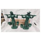 Goner Ceramic Arts Asian Water Porter Statues, beautiful Pieces (40