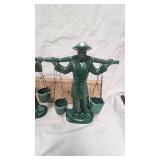 Goner Ceramic Arts Asian Water Porter Statues, beautiful Pieces (40