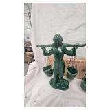 Goner Ceramic Arts Asian Water Porter Statues, beautiful Pieces (40