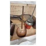 Vintage Oil Cans and Fireplace Shovels
