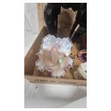 Vintage Fenton Glass Miniature Epergne in Diamond Lace, Misc