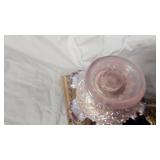 Vintage Fenton Glass Miniature Epergne in Diamond Lace, Misc