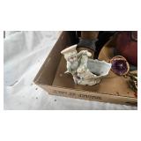 Vintage Fenton Glass Miniature Epergne in Diamond Lace, Misc