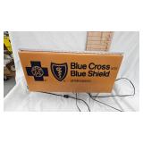 Blue Cross/Blue Shield Advertising Sign-Ed Olson Agency, Litchfield, MN