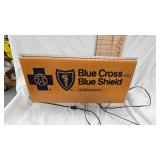 Blue Cross/Blue Shield Advertising Sign-Ed Olson Agency, Litchfield, MN