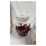 Lot of Home and Garden Party Canisters, Apple Pattern