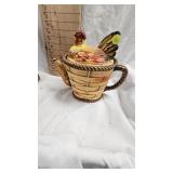 Vintage Ceramic Chicken Teapot, Vintage Art Noveau Style Lamp Base