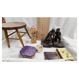 Spelter Style Bookends, Stack Blocks and Misc