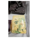 Spelter Style Bookends, Stack Blocks and Misc