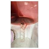 Pink and Rose Cased Vase,Cranberry Glass Pitcher