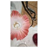 Jack in the Pulpit Cranberry Vase, Rumrill Planter, Cocatoo Figure