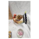 VintageTurkey Planter, Cufflinks, Cardboard Houses