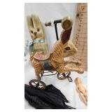Vintage Rabbit Tricycle, Vintage Folding Umbrella and Misc