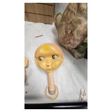 Vintage Rabbit Tricycle, Vintage Folding Umbrella and Misc