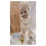 Vintage Doll, Bear, Candlesticks and Figurines